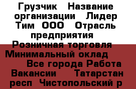 Грузчик › Название организации ­ Лидер Тим, ООО › Отрасль предприятия ­ Розничная торговля › Минимальный оклад ­ 17 600 - Все города Работа » Вакансии   . Татарстан респ.,Чистопольский р-н